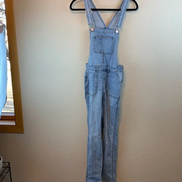 No Boundaries womens denim overalls sz XS casual fall comfy 90s streetwear - Picture 1 of 9